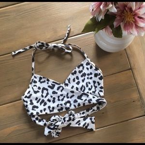 Aerie Wrap Halter Swim Top Size small